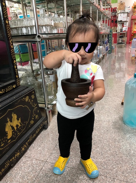 CMG ครก ไม้ตาล พร้อมสาก 5 นิ้ว