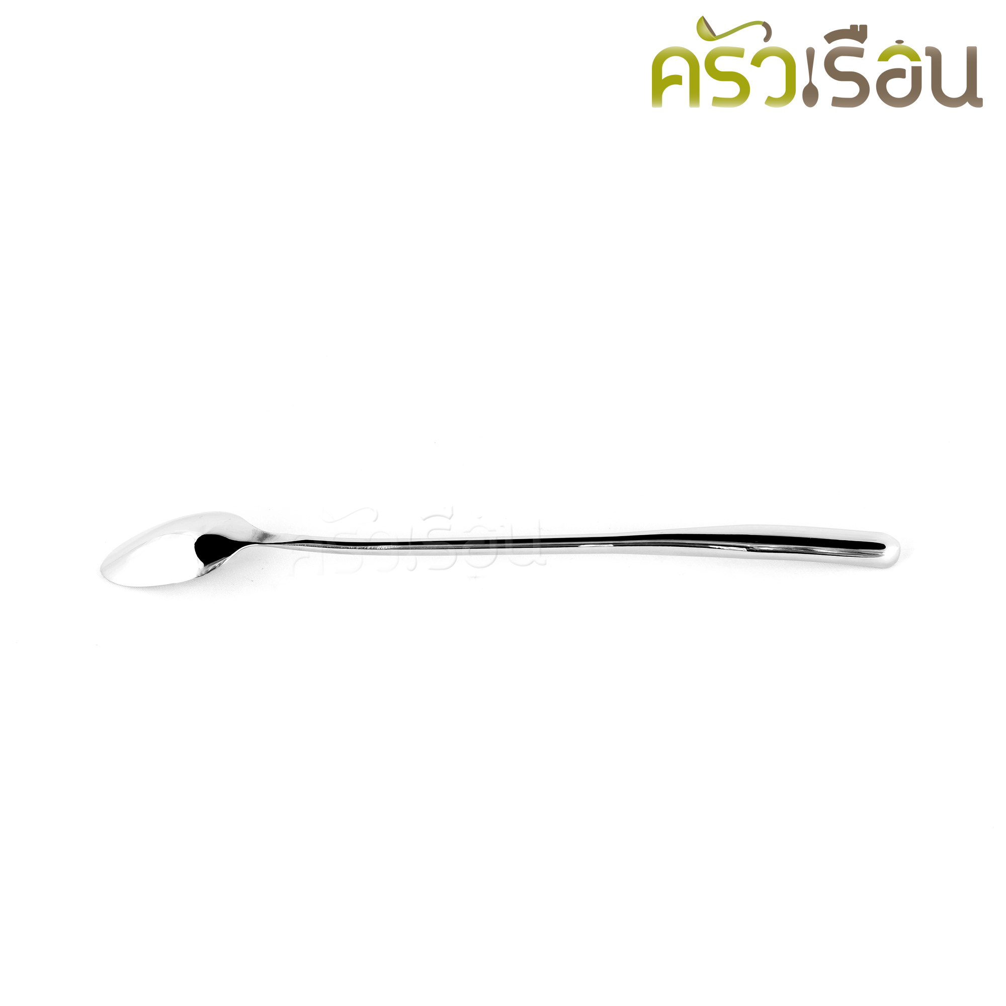 DOUBLE APPLES ช้อนโซดา สเตนเลส 19 ซม. ลายดุสิต ตราแอปเปิ้ลคู่ ช้อนชงกาแฟ ช้อนค็อกเทล ช้อนคนด้ามยาว