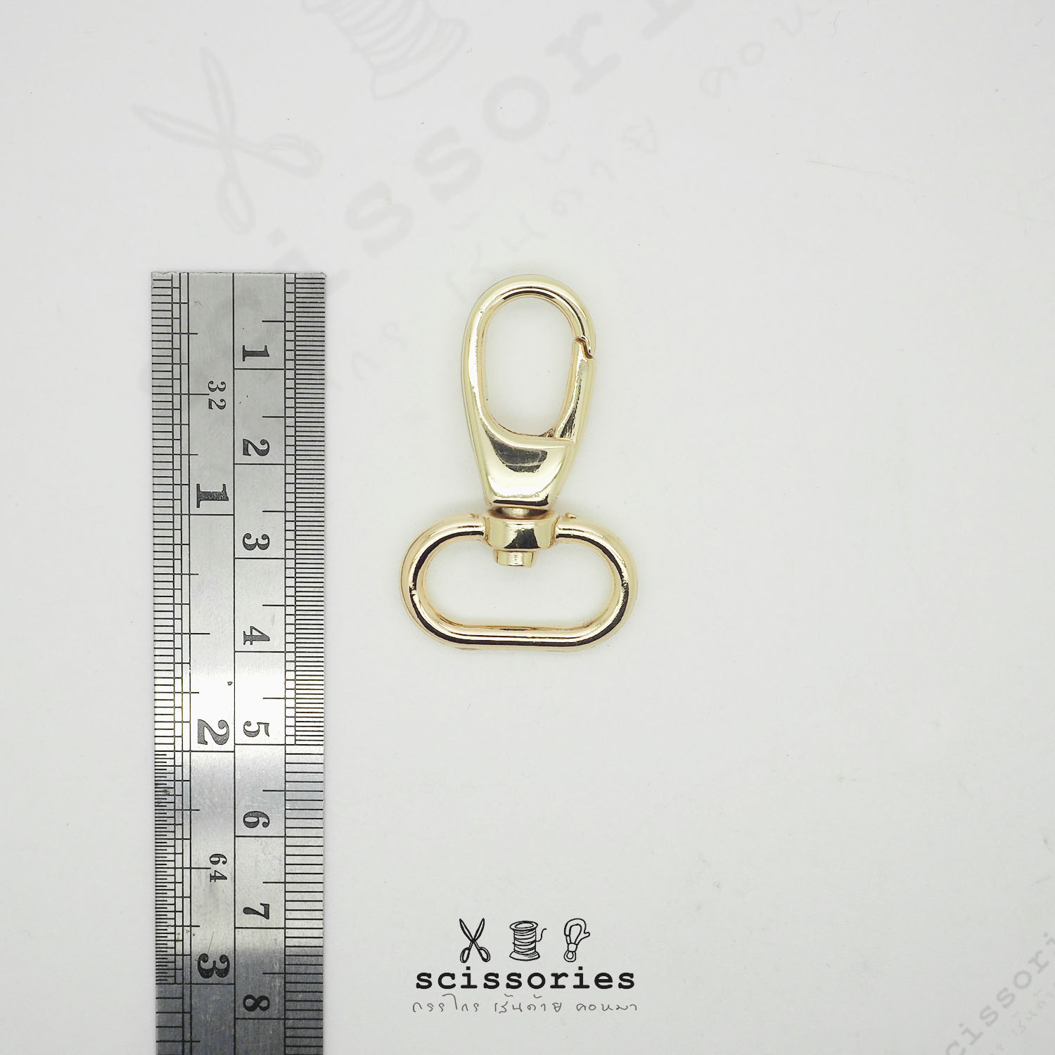 คอหมา 1.5cm 6 หุน สีทอง/2 ตัว