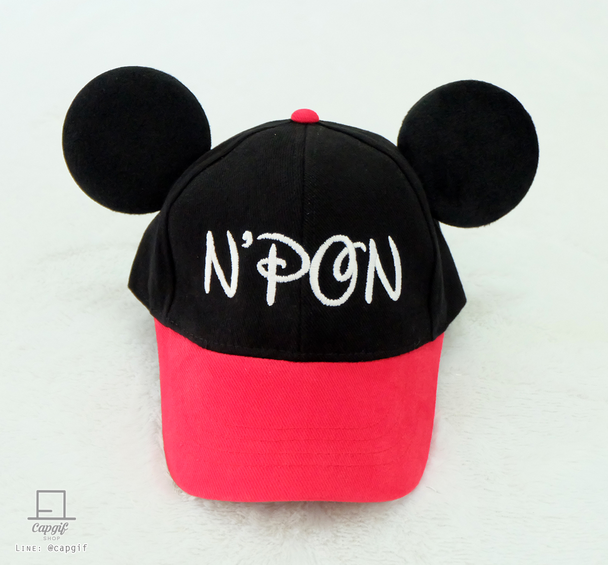 หมวกแก๊ปมิกกี้เมาส์ไซส์เด็ก ปักชื่อ (Mickey Mouse)