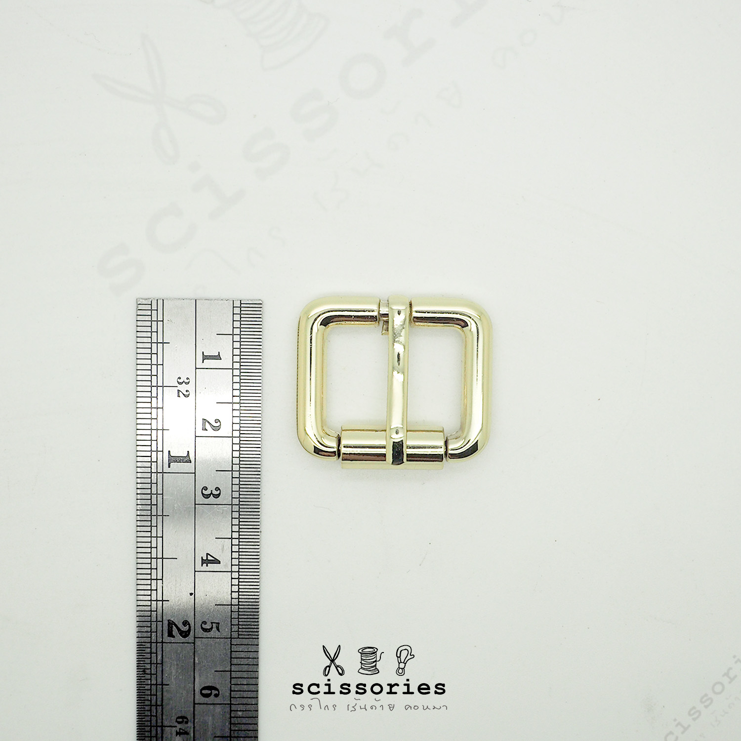 เข็มขัด ลูกกลิ้ง 2cm สีทอง Gold/2ตัว