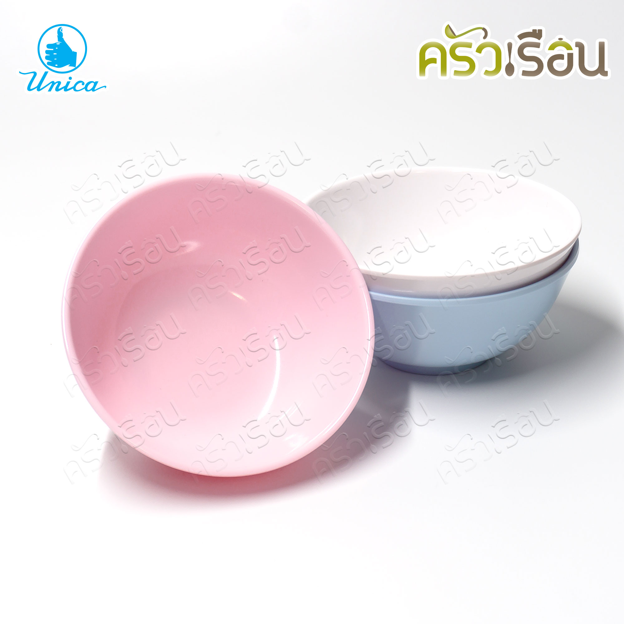 Unica ชามแบ่ง เมลามีน 4 นิ้ว 10 x 4.8 ซม. ตรามือ B822-4 ราคาต่อใบ ถ้วยแบ่ง ถ้วยข้าว