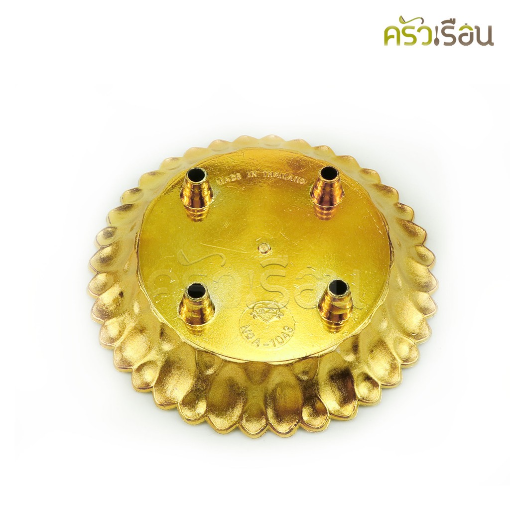 ลายไทย ถาดนกยูง พลาสติก สีทอง 28 ซม. ถาดพลาสติก ถาดลายไทย