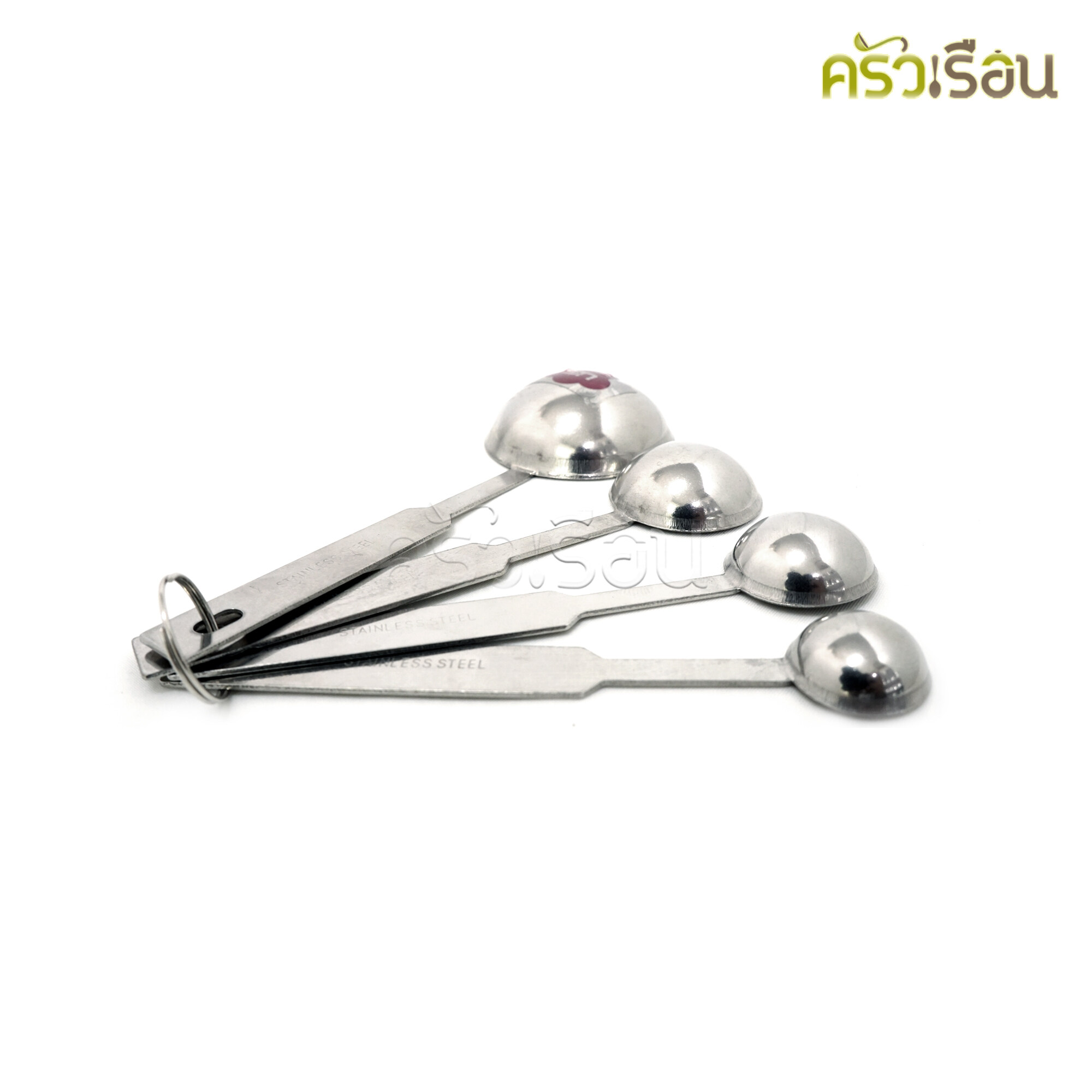 US ชุดช้อนตวง สเตนเลส ด้ามยาว 4 ชิ้น MMS-104 ช้อนตวง สเตนเลส