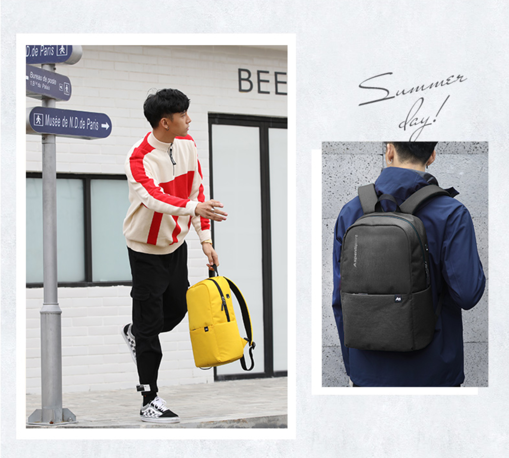 AspenSport Backpack Laptop กระเป๋าสะพายหลัง กระเป๋าโน๊ตบุ๊ค 14-16 นิ้ว รุ่น AS-B83 สีเหลีอง