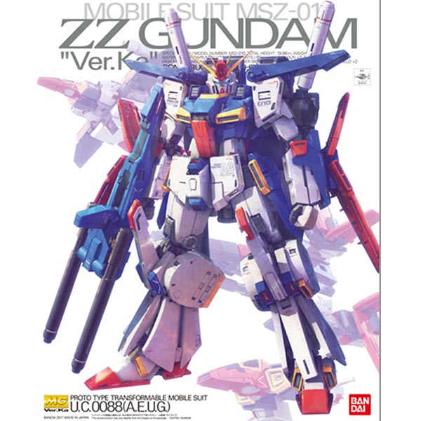 Bandai MG ZZ Gundam Ver.Ka 4549660245193 4573102631510 (Plastic Model)