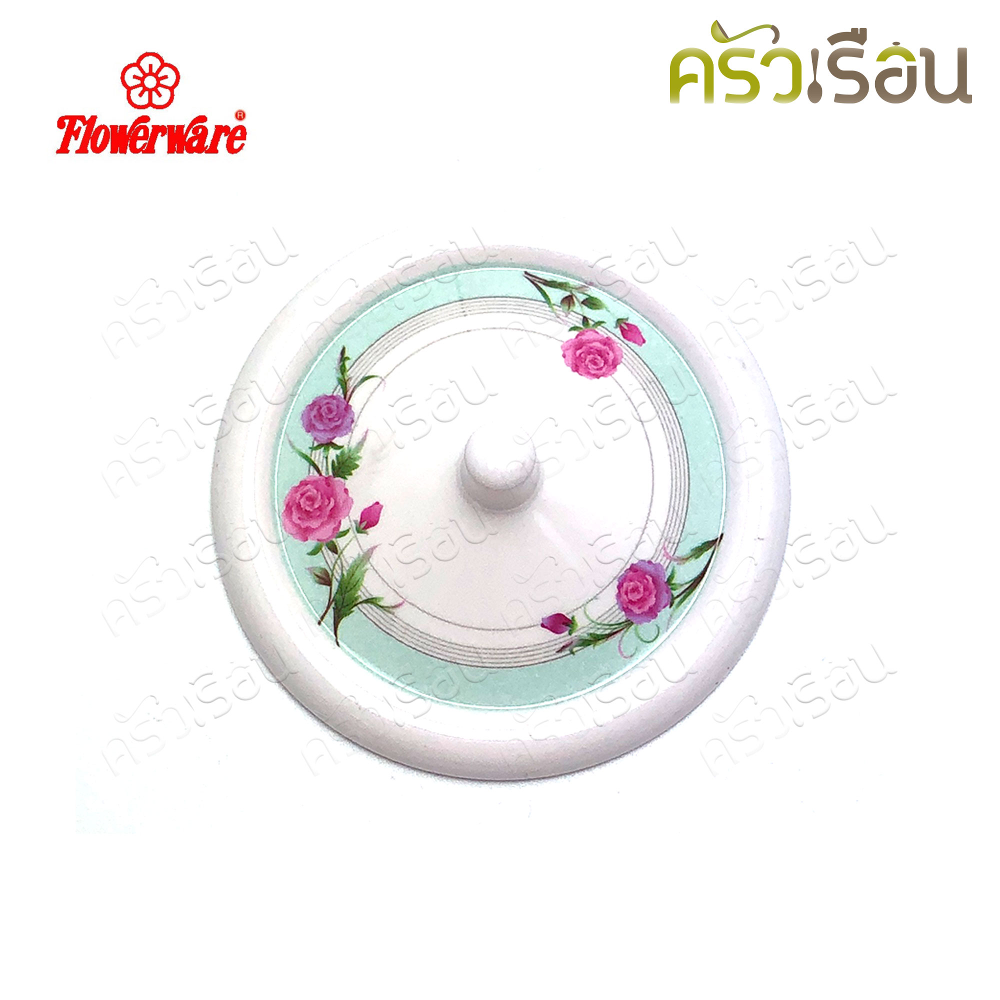 Flowerware [ราคาต่อใบ] ฝาครอบแก้ว ลายดอกไม้ ขนาด 3.5 นิ้ว L327-3.5 ฝาครอบถ้วยน้ำ ฝา แก้วน้ำ ฝาแก้วน้ำ ฝาถ้วยน้ำ ลายดอกไม้