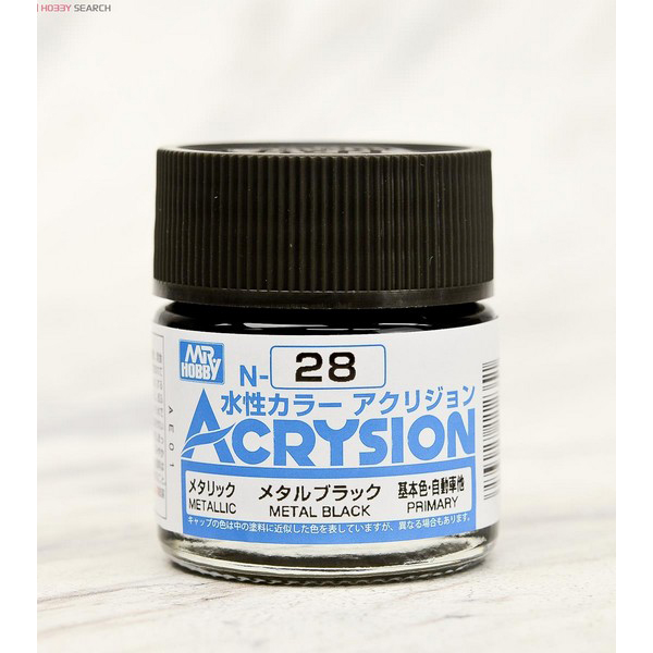 MR.ACRYSION COLOR N-28 METAL BLACK Mr.hobby 4973028112351
