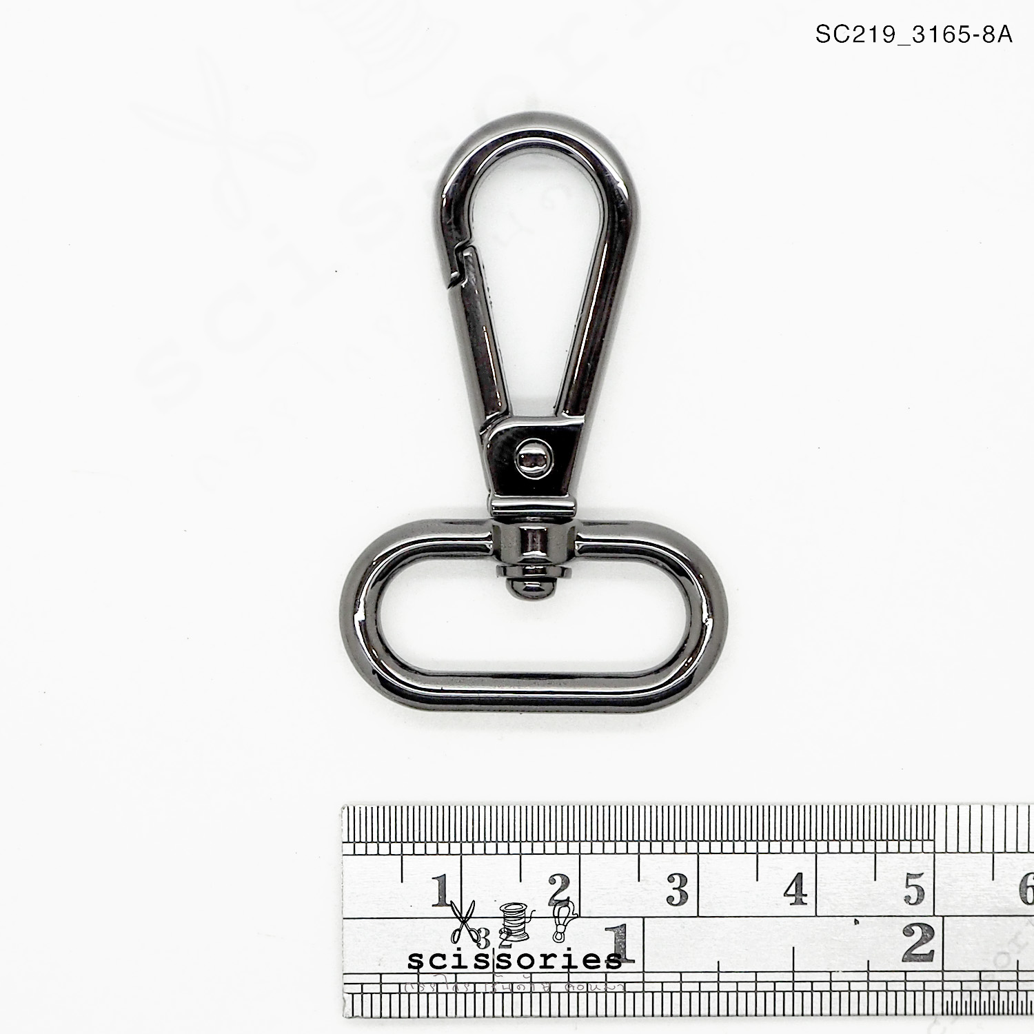 ตัวเกี่ยวขนาด 1นิ้ว สีดำเมทาลิค จำนวน 2 ตัว