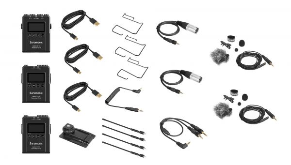 Saramonic Uwmic 12 TH Set 2 (RX12+TX12+TX12) ไมโครโฟนไร้สาย คลื่น UHF (1ตัวรับ+2ตัวส่ง)