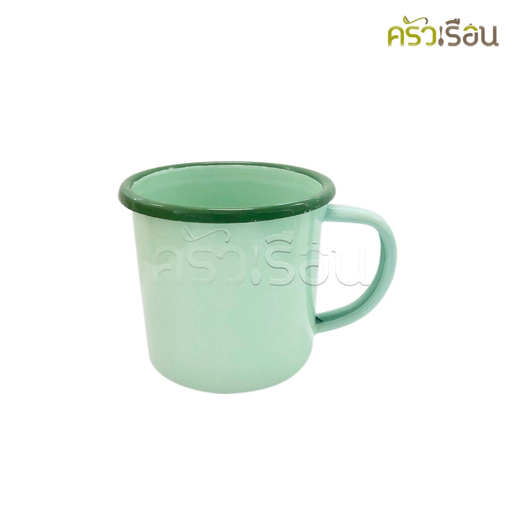 Rabbit Brand แก้วน้ำเคลือบ มีหู 9 ซม. ตรากระต่าย ราคาต่อใบ