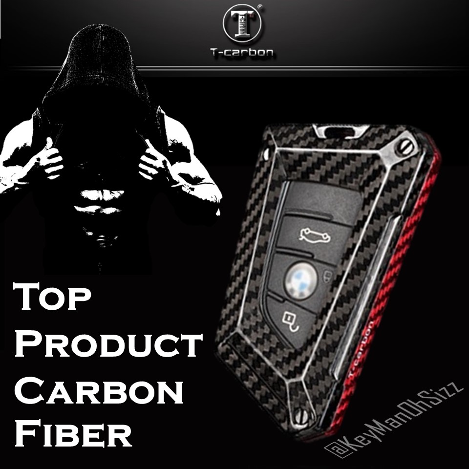 เคสรีโมทรถ BMW Blade ทรงใบไม้ คาร์บอนไฟเบอร์แท้ T-Carbon Diamond Style แถมแผ่นใส TPU กันรอยปุ่ม (Top Product Premium Grade ; Carbon Fiber Key Case) Key Sets ; BMW Key Sets X1 X3 X4 2-3 Series 4-Series 5, G30 530e m sport,330e m sport