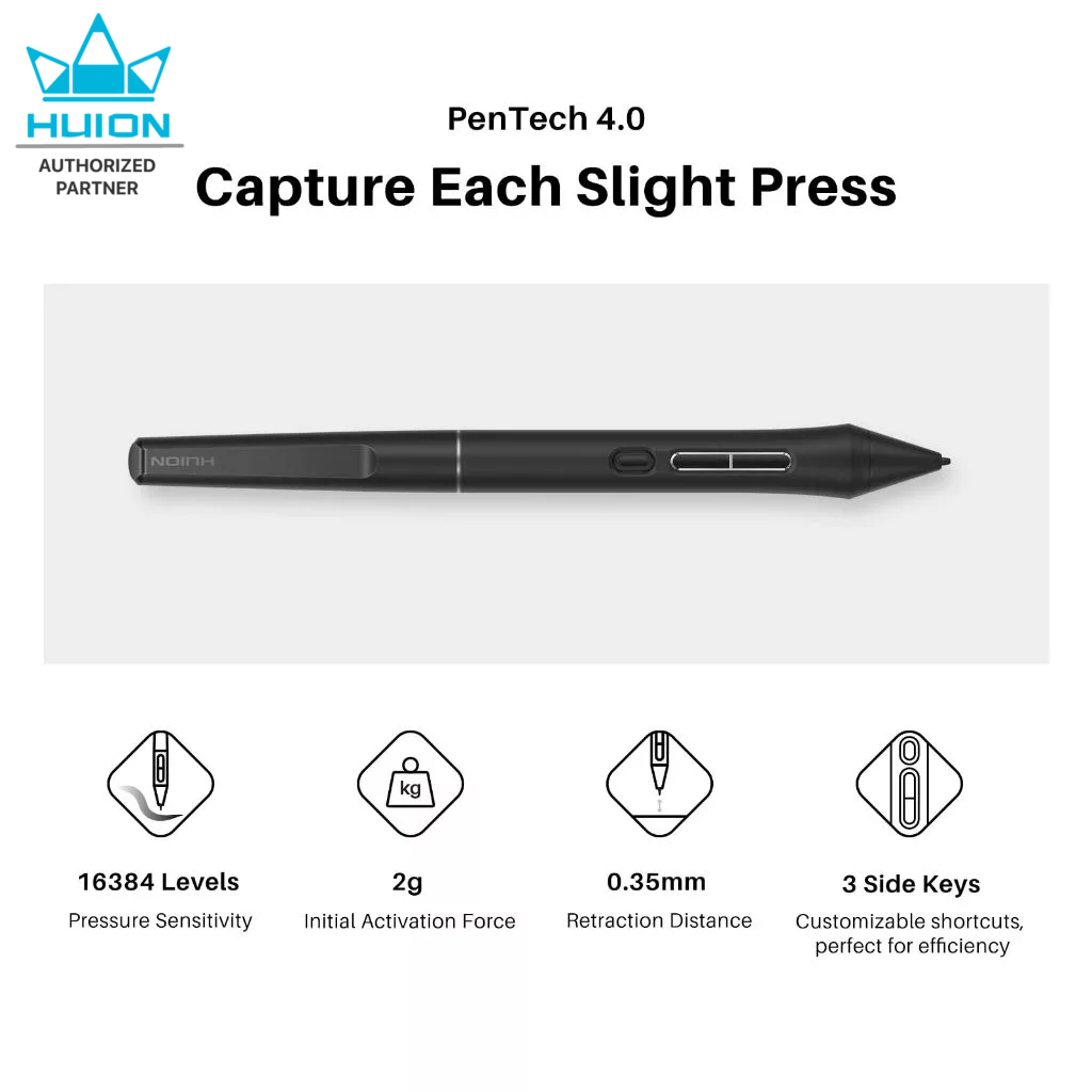Huion PenDisplay Kamvas16(2.5K) New!!Gen3 (ประกัน2ปี-มีศูนย์ไทย)เมาส์ปากกาพร้อมหน้าจอสำหรับวาดภาพ Kamvas16Gen3