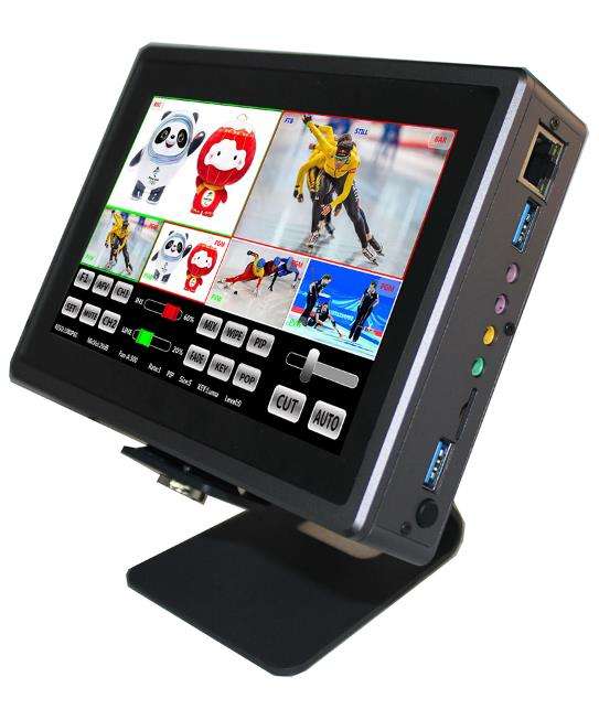 DeviceWell HDS8307: เครื่องสลับสัญญาณวิดีโอ 4 ช่อง แบบ All-in-One พร้อมจอสัมผัส 7 นิ้ว, Live Streaming, บันทึก และ PiP สำหรับงานสตูดิโอและ Live สด