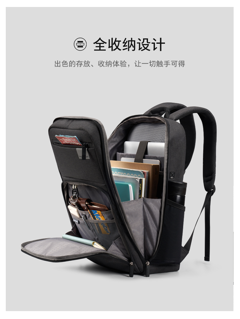 AspenSport Backpack Laptop กระเป๋าสะพายหลัง กระเป๋าโน๊ตบุ๊ค 14-16 นิ้ว กระเป๋าเดินทาง รุ่น AS-B85 ขนาด สีดำ