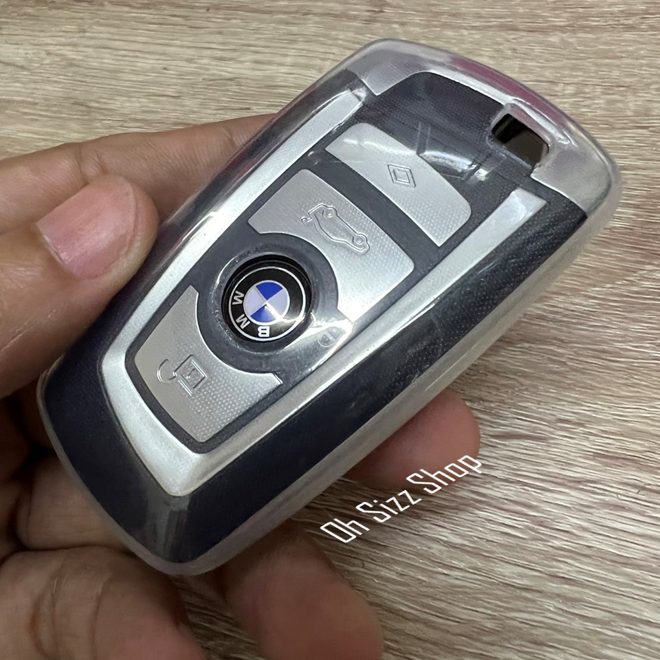 เคสใสซีทรู รีโมทรถ BMW 2012-2015 แบบบางพิเศษเข้ารูป สวยงาม สัมผัสบางเบา ปกป้องรีโมท (Ultra Thin See Through Transparent TPU Key Case) BMW Key Sets Suitable for BMW car key cover X3 X4 series