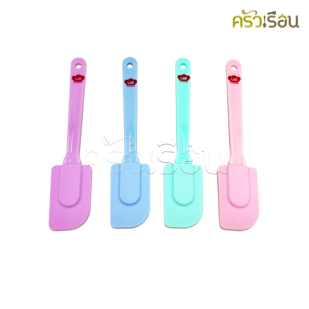 US พายซิลิโคน 24 ซม. BS-P24 คละสี ราคาต่ออัน พายตักขนม สปาทูล่า