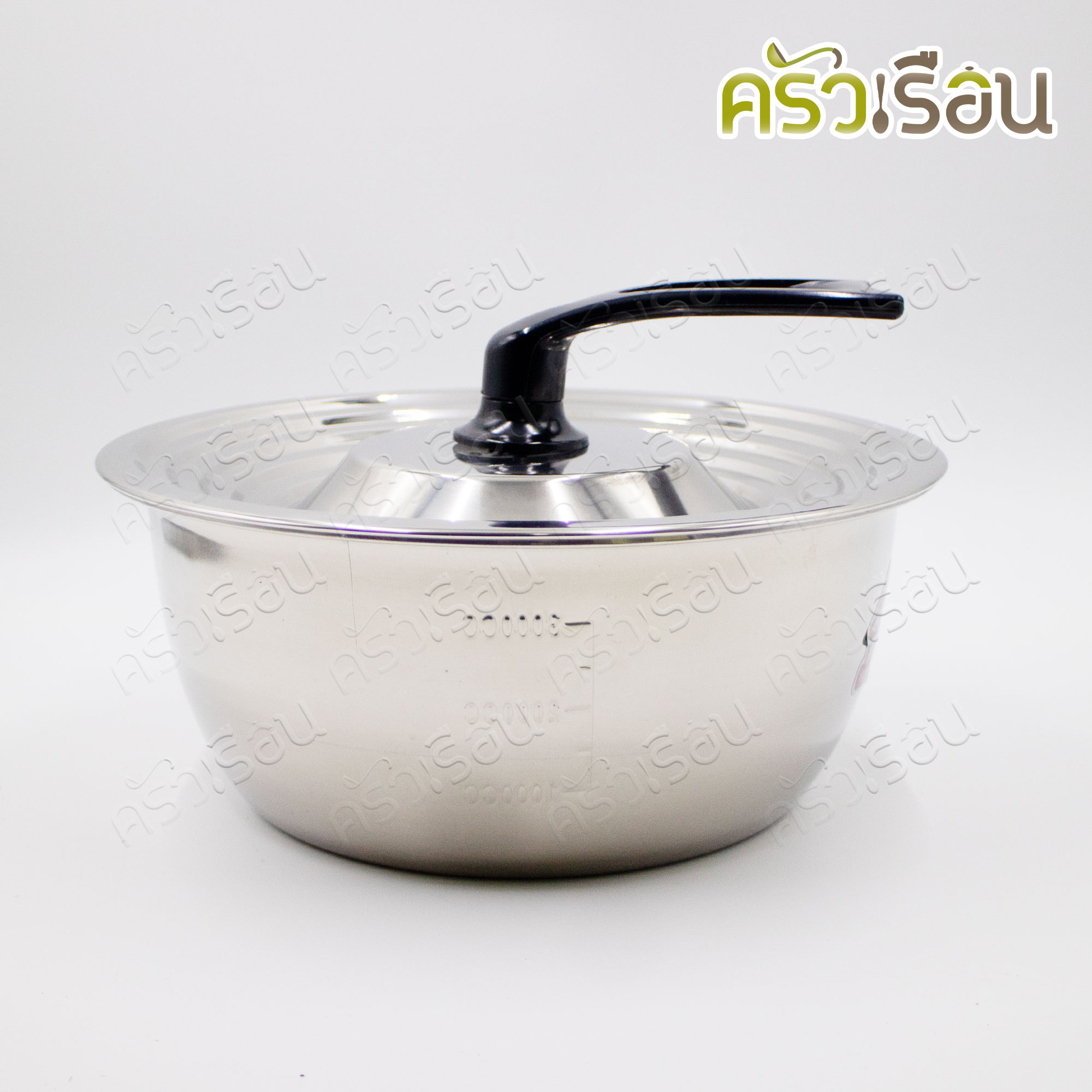 ชุดชามผสมแป้ง พร้อมฝา สเตนเลส 18-26 ซม. ชามผสม 5 ใบ + ฝา 1 อัน