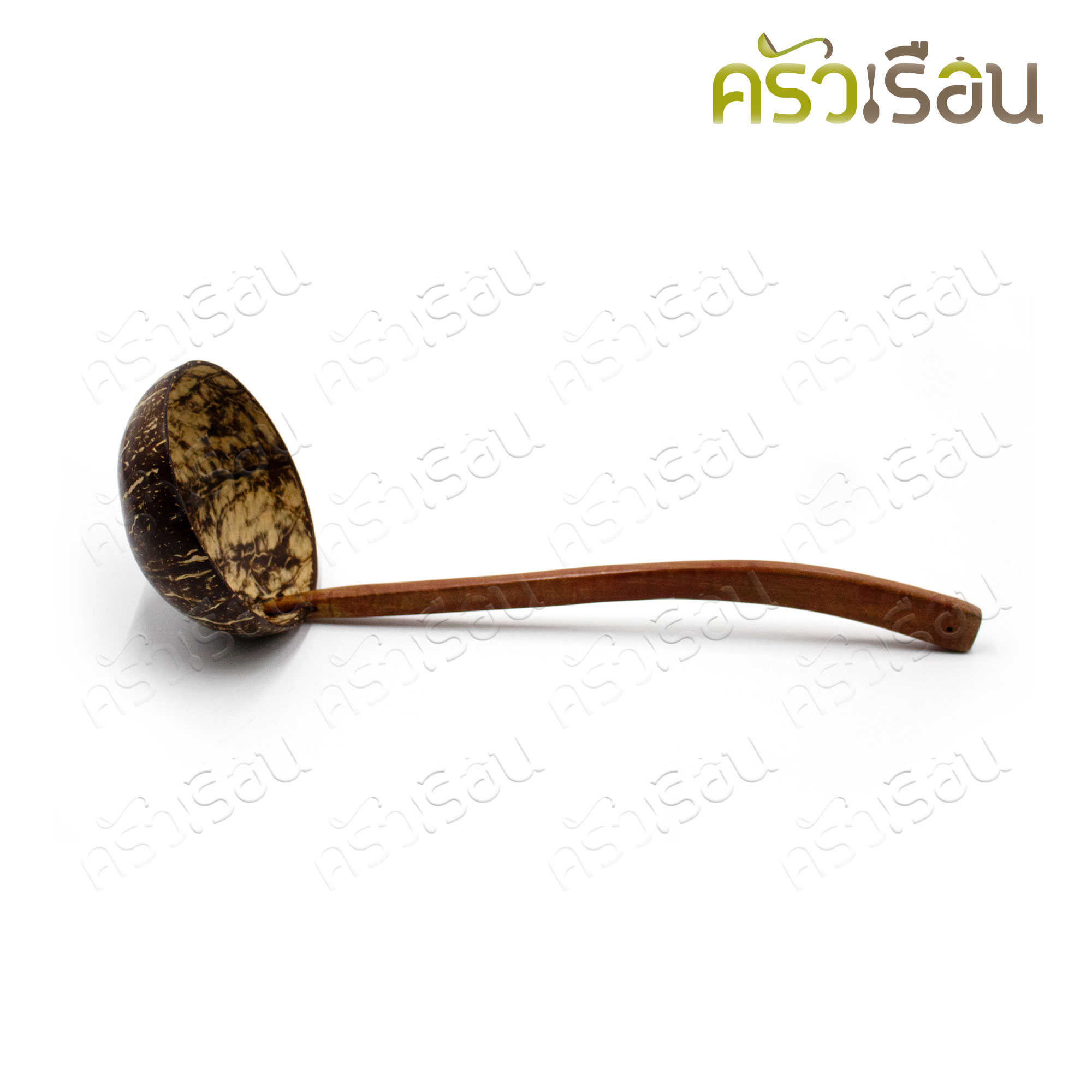 CMG Coconut shell ladle for scooping soup, food, dessert, water, wooden ladle ตักซุป