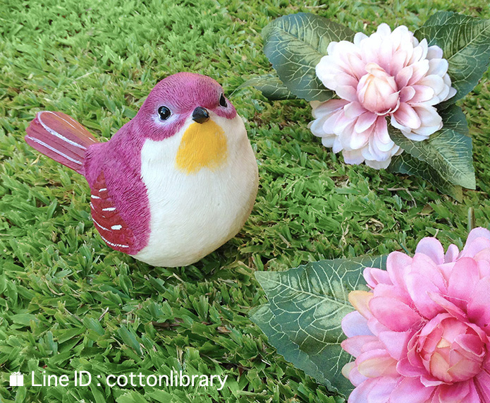 ตุ๊กตาวินเทจ ครอบครัวนกน้อยสายรุ้งสี่ตัว รุ่นตัวอ้วน สีใหม่