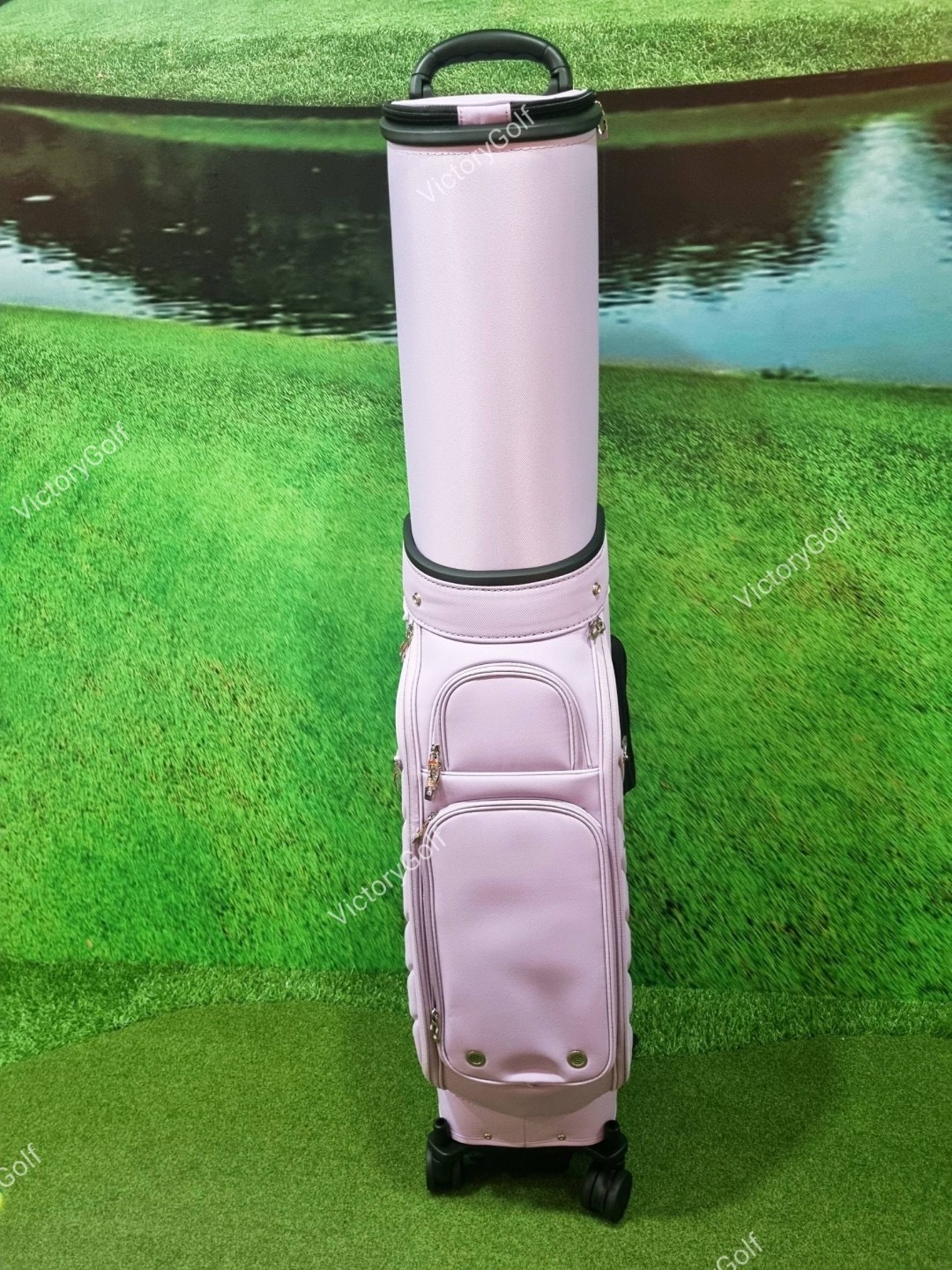 (Genuine) Golf Bag Travel BOYEA multifunction 03 (New version) 4 wheels สีม่วงอ่อน *Free Cover Protector