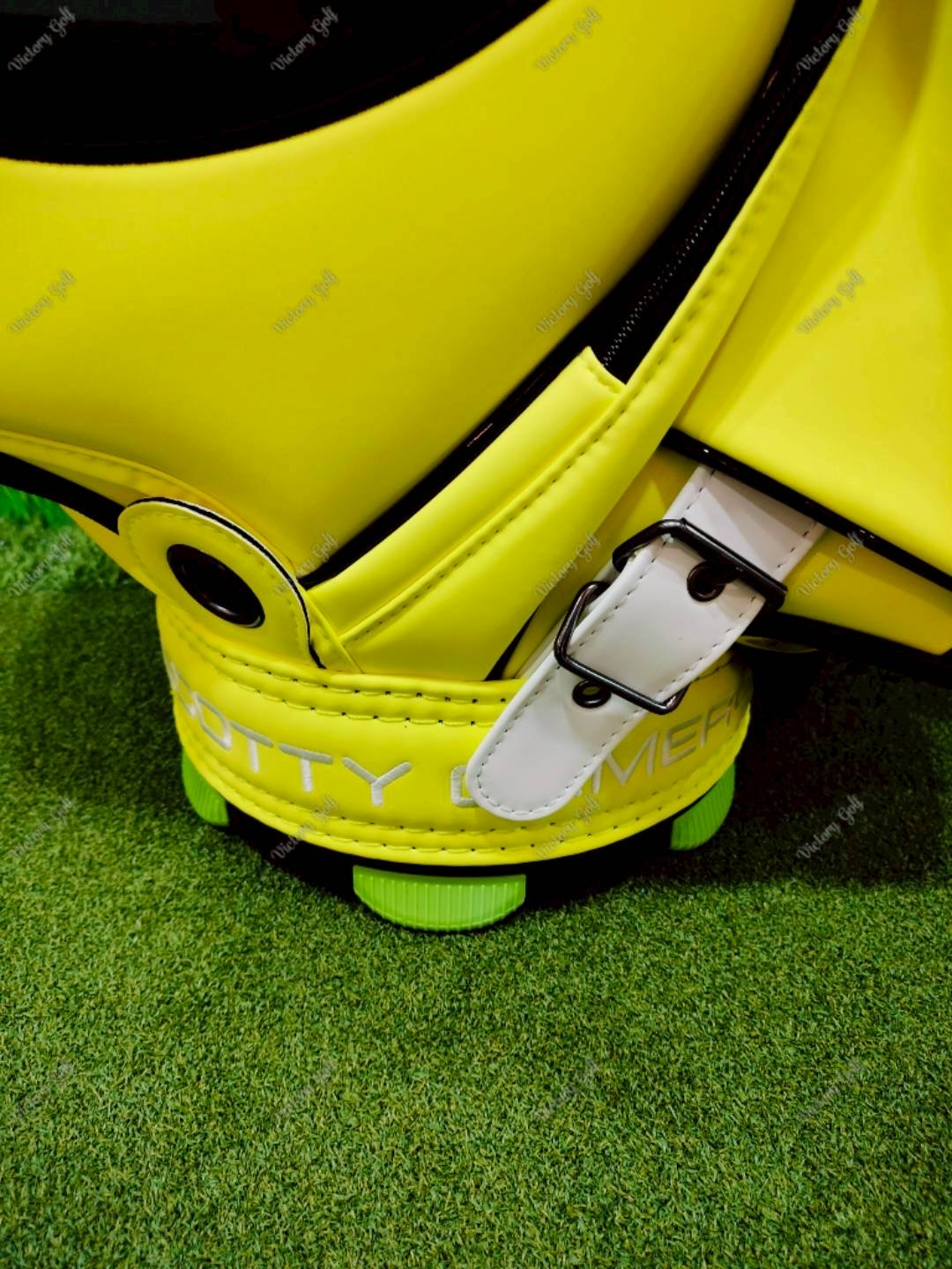 Golf Bag Scotty Cameron Tour ( PU Material ) 9.5” Neon-Yellow Color