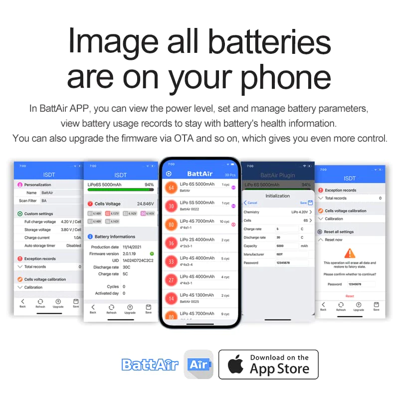 ISDT Battair Plugin 3-4S 5-6S RC Model Accessories for Battery Guard Housekeeper Smart Battery Management System ตัวจัดการชาร์จแบต