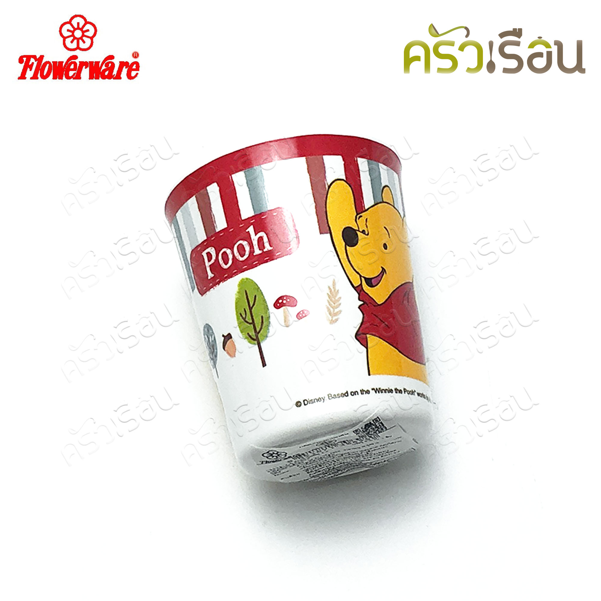 Flowerware ลายหมีพูห์ วู้ดแลนด์ Pooh Woodland [ ราคาต่อชิ้น ] ชาม หรือ ช้อนส้อม หรือ แก้วน้ำ เมลามีน