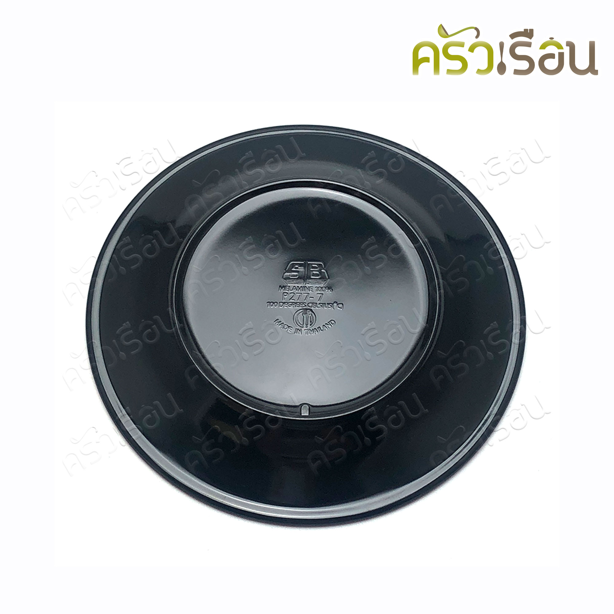 SB [ ราคาต่อชิ้น ] จาน ชาม ช้อนปลายงอ เมลามีน สีดำแดง