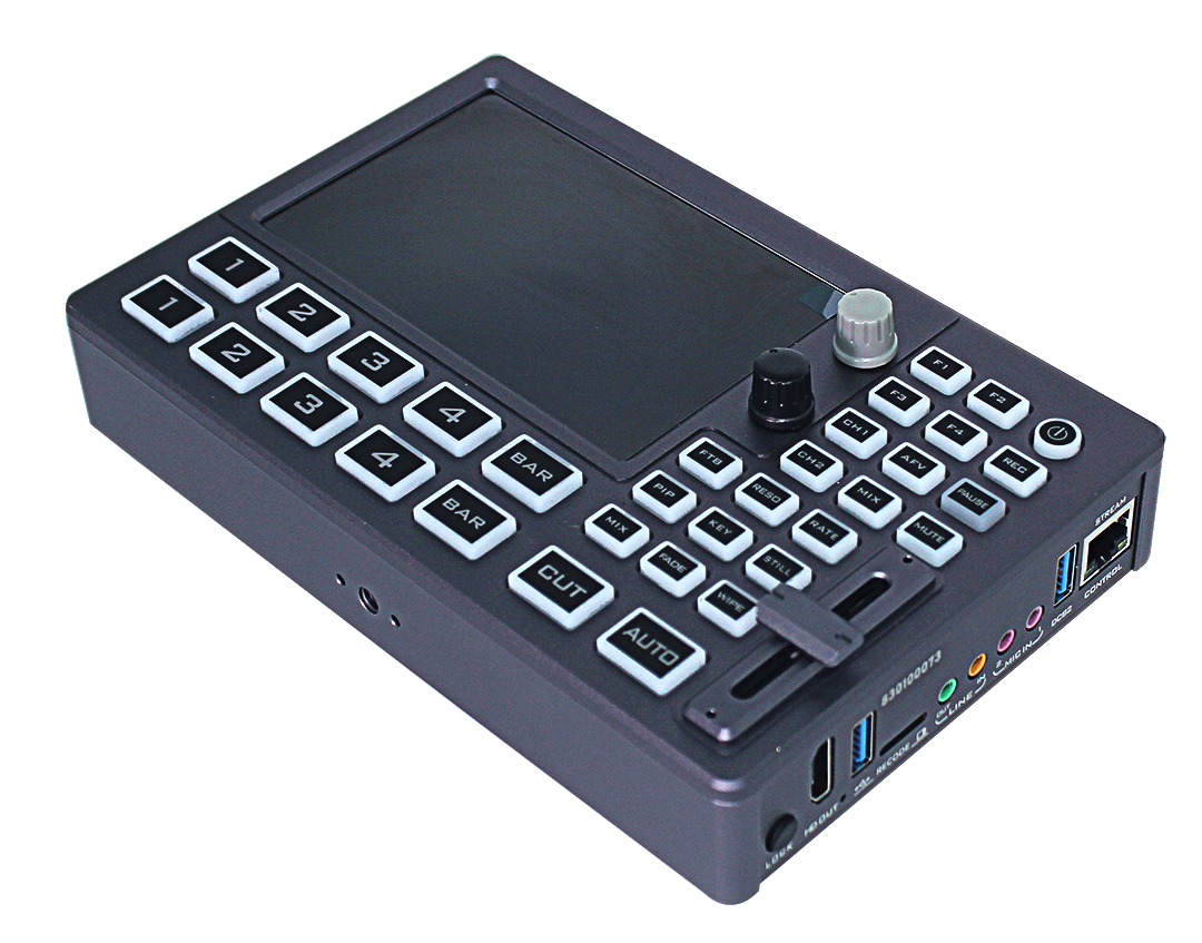 DeviceWell HDS8301: เครื่องสลับสัญญาณวิดีโอ 4 ช่อง All-in-One รองรับ 4K Input พร้อม Live Streaming, บันทึก และเอฟเฟกต์ 100+ รูปแบบ