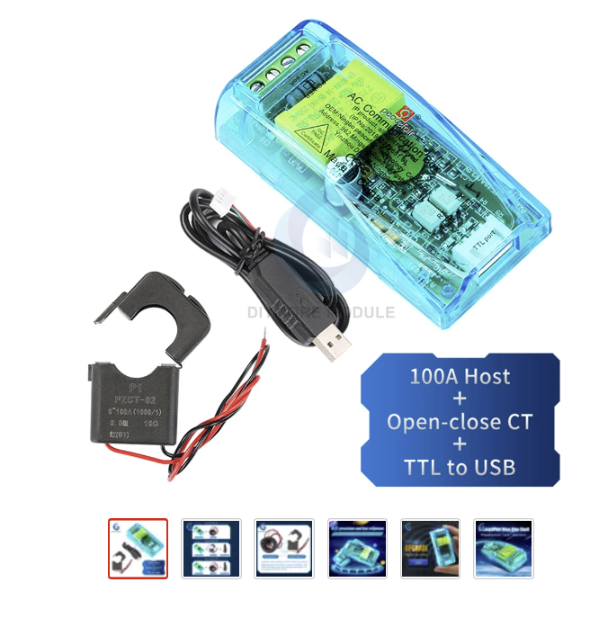 AC 80-260V 0-100A ดิจิตอล Multifunction Meter วัตต์โวลต์ Amp Current โมดูล PZEM-004T สำหรับ Arduino TTL COM2 \ COM3 \ COM4