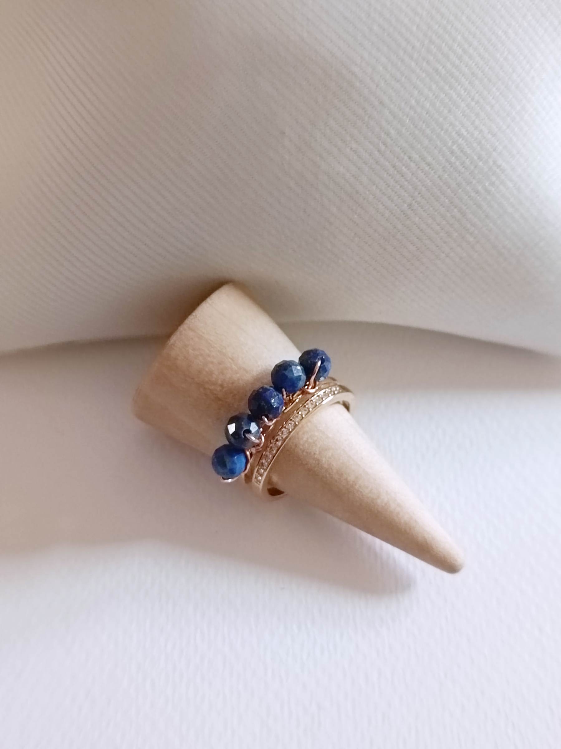 "The Crown" Ring Collection แหวนหินแท้ Lapis Lazuli Ring(เสริมพลังงานการสื่อสาร เจรจาต่อรอง)