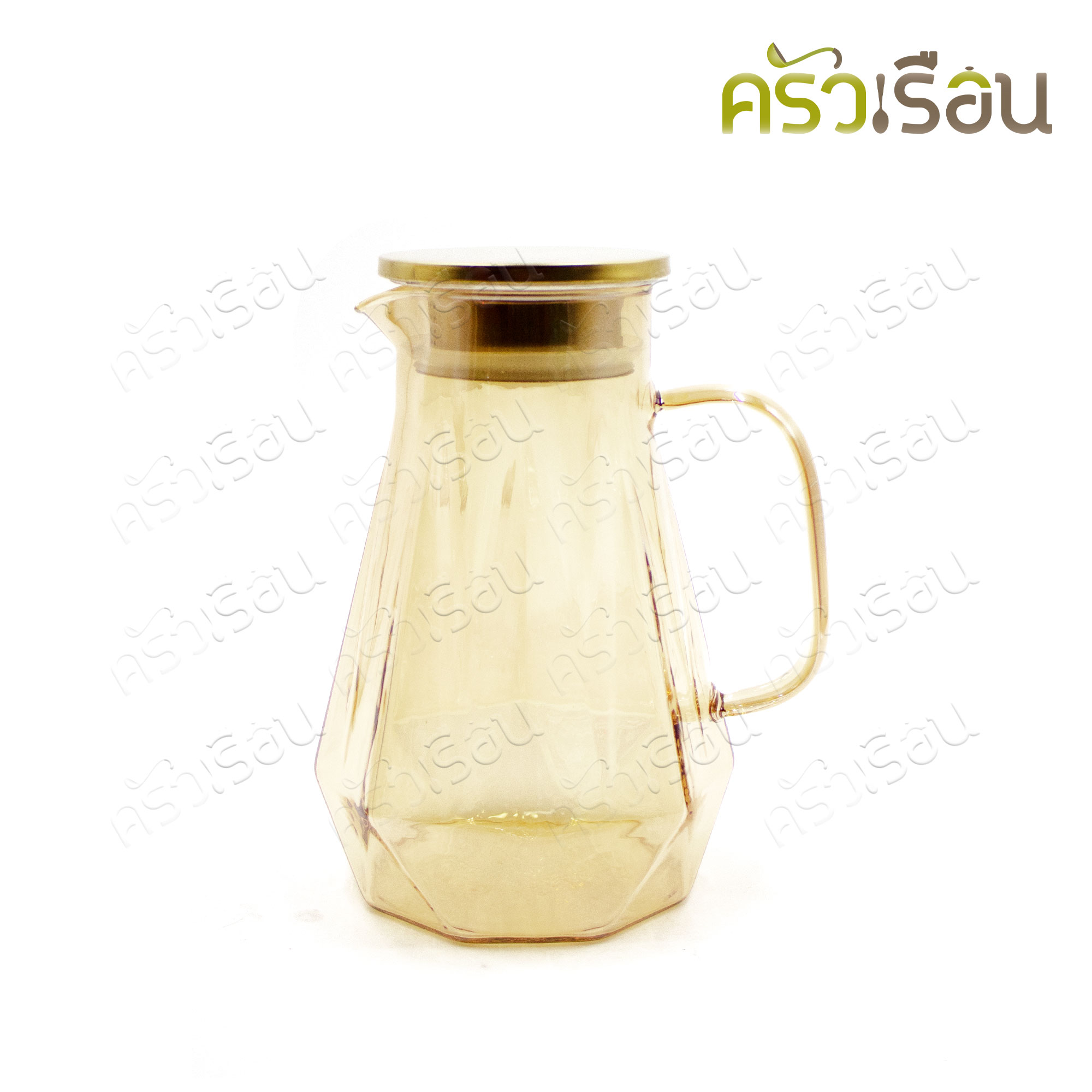 US [ 7-piece ] water pitcher with 6 cups, Honey GP-7H [1.4 L. pitcher with lid, 6 cups, 220 ml.]