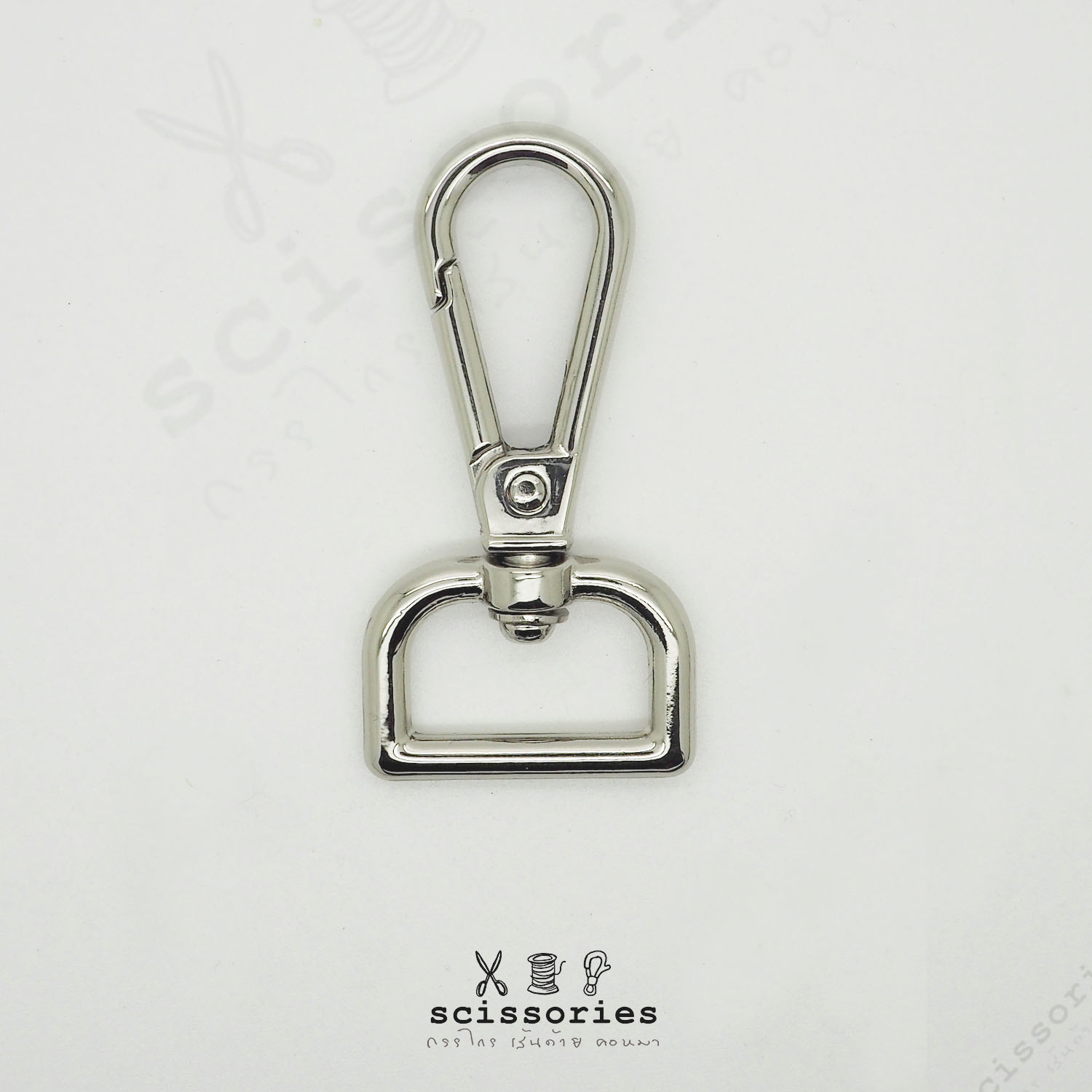 คอหมาเกี่ยว 2cm สีเงิน 2 ตัว