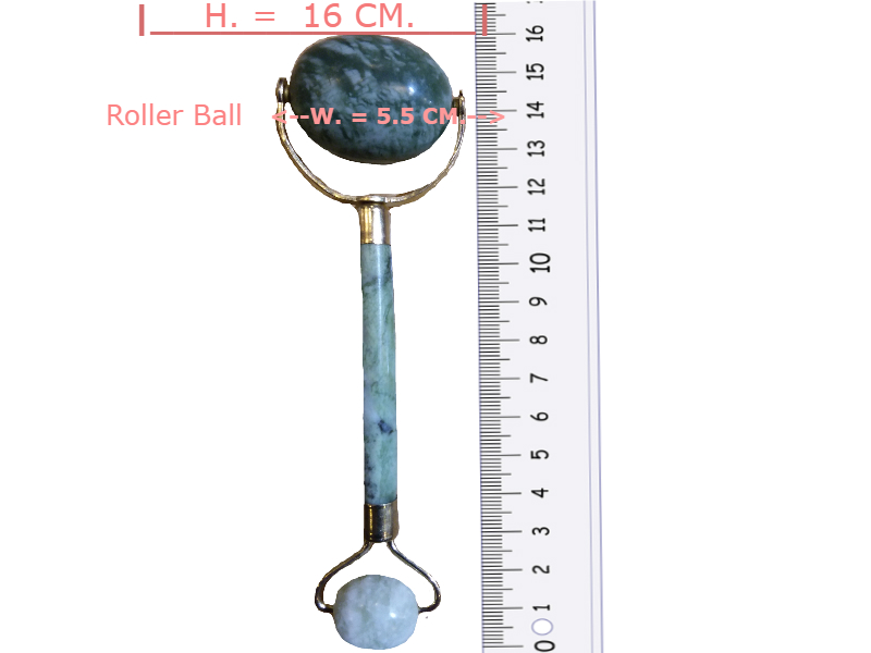 ลูกกลิ้งหยกใหญ่ด้ามยาว (Large Jade Roller with Long Hand)