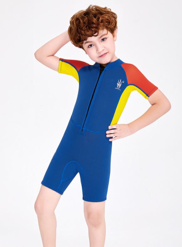 ชุดว่ายน้ำเด็กควบคุมอุณหภูมิ ป้องกันหนาว ป้องกันแสงUV