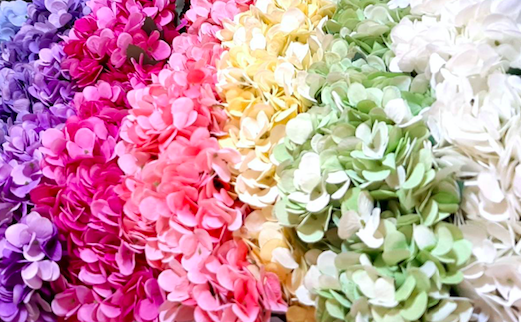 ดอกไม้งานผ้า ไฮเดรนเยีย สวยมากๆค่ะ มีหลายสีนะคะ