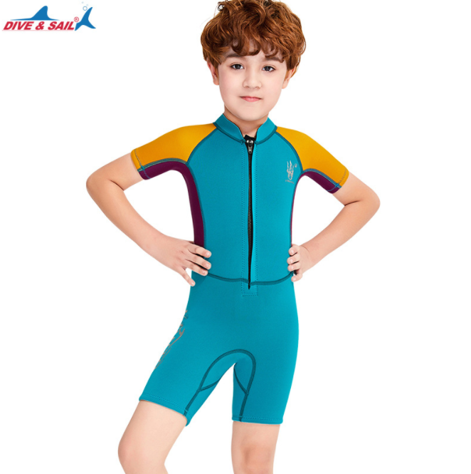 ชุดว่ายน้ำเด็กควบคุมอุณหภูมิ ป้องกันหนาว ป้องกันแสงUV