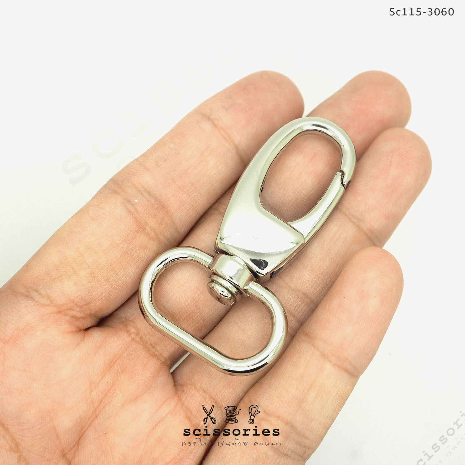 คอหมา 1 in สีเงิน /2 ตัว เกรด A