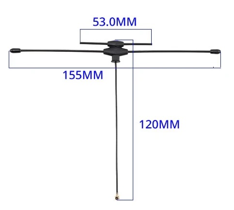 [R1] Radiomaster เสารีซีพ 2 คลื่น IPEX1 2.4GHz / Sub-G 900MHz Dual-Band T Antenna อุปกรณ์โดรน Drone