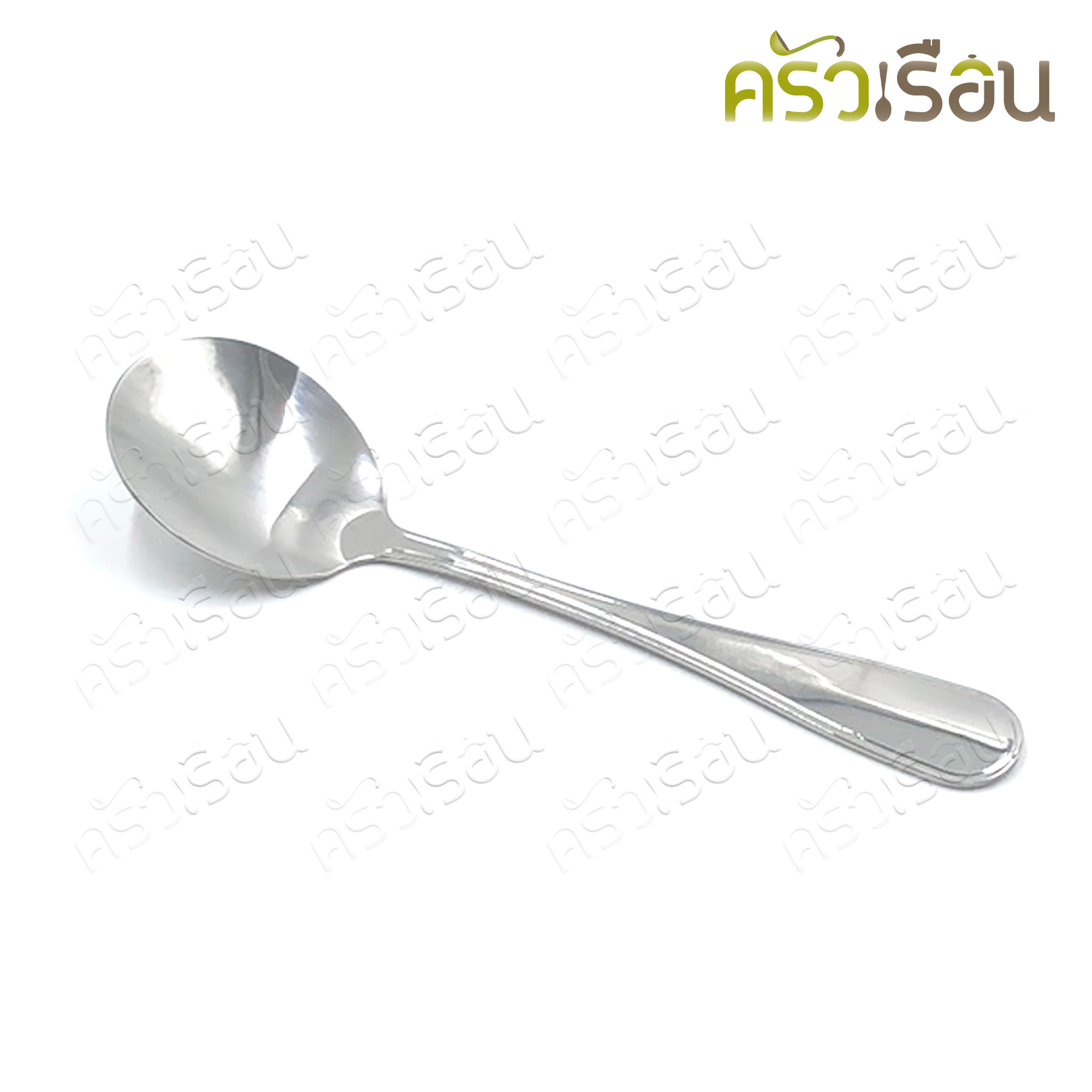 Double Apples ช้อนซุปกลม สเตนเลส #857 ขนาด 17.4 x 4.8 ซม.