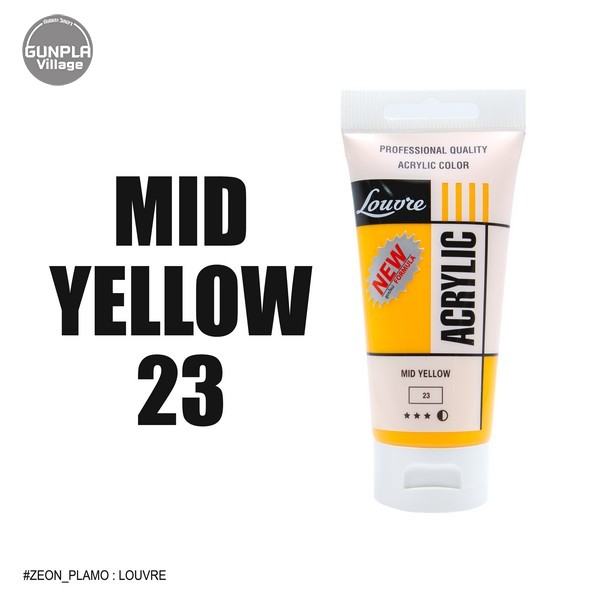 Louvre Acrylic 023 Mid Yellow 80 ml LOUVRE 8851596080233