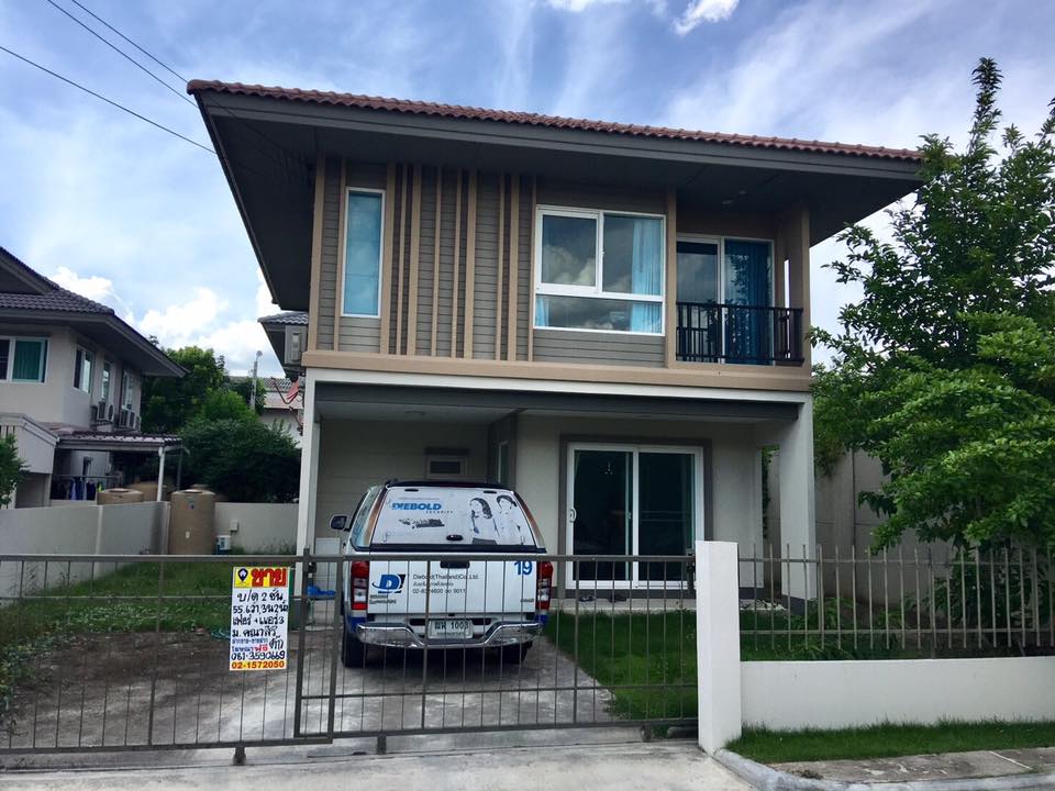ขายบ้านเดี่ยว 2 ชั้น มบ.คณาสิริ ซ.วัดพระเงิน บางกรวย นนทบุรี 55.60 ตรว. รหัส H68