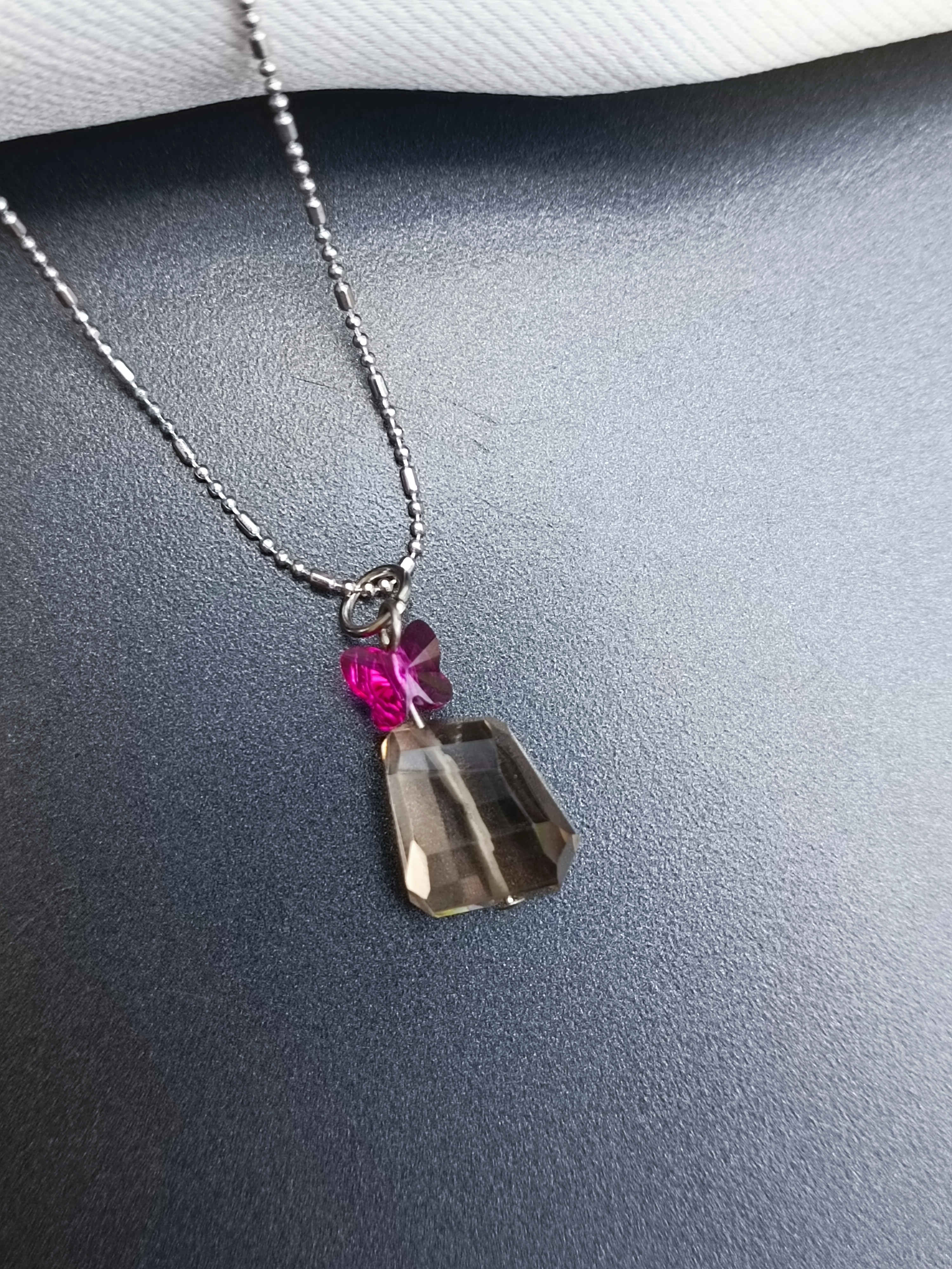 สร้อยคอหินแท้ Smoky Quartz Necklace (ช่วยปัดเป่า ความคิดเชิงลบ)
