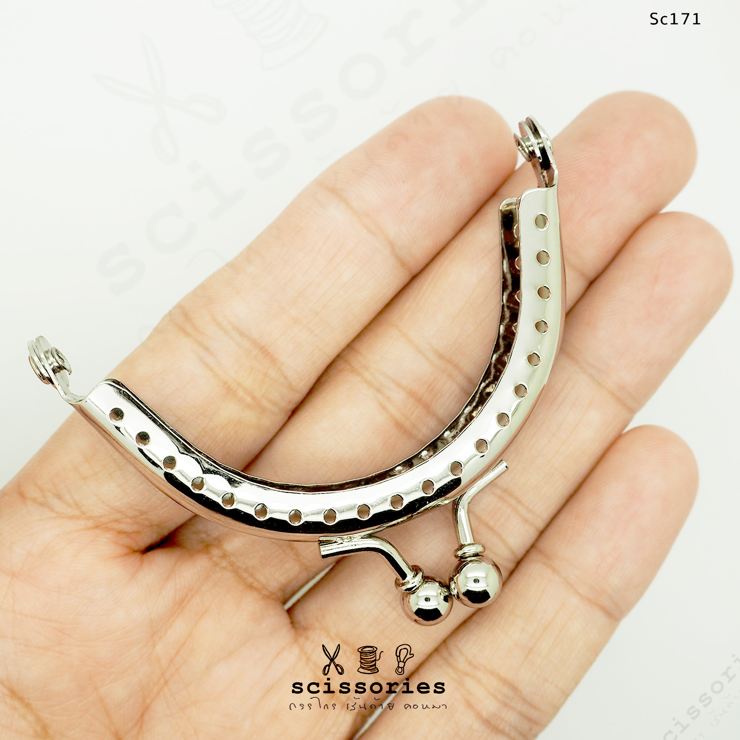 ปากกระเป๋าปิ๊กแป็ก 6 cm แบบฉลุ จำนวน 1 ตัว