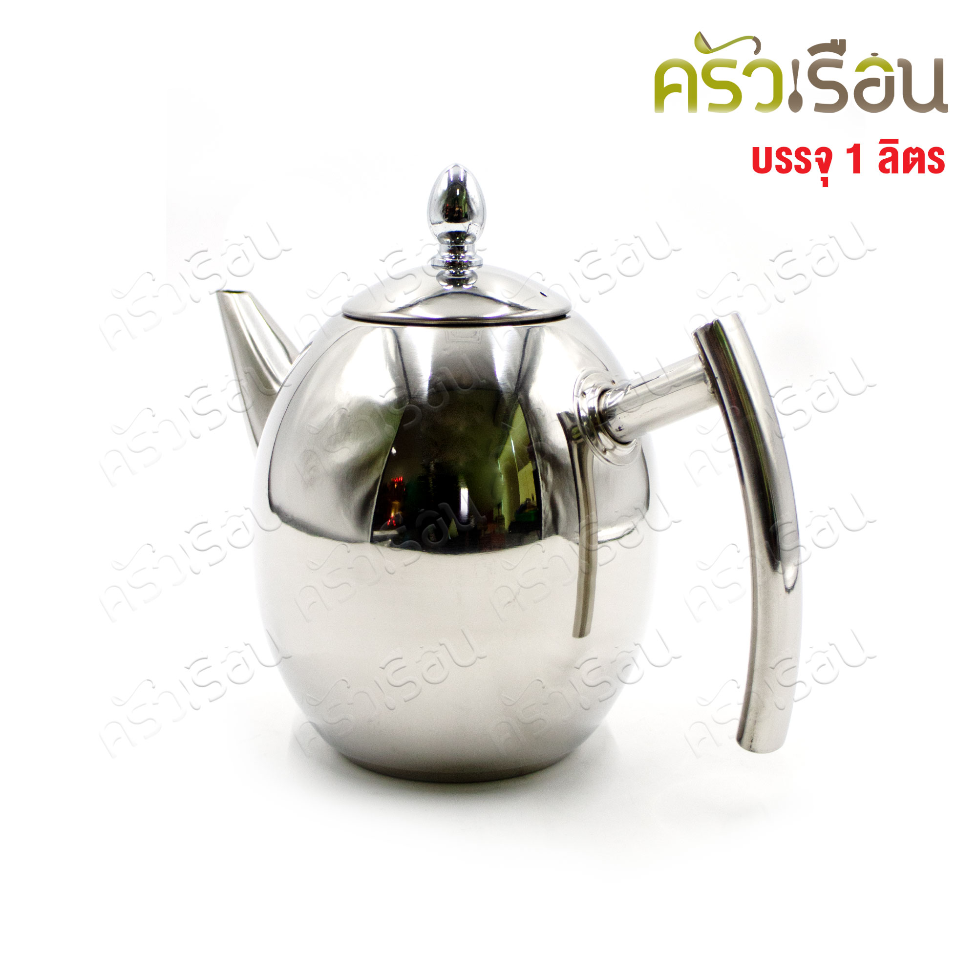กาน้ำชา สเตนเลส + ที่กรองชา 1 ลิตร DF-163