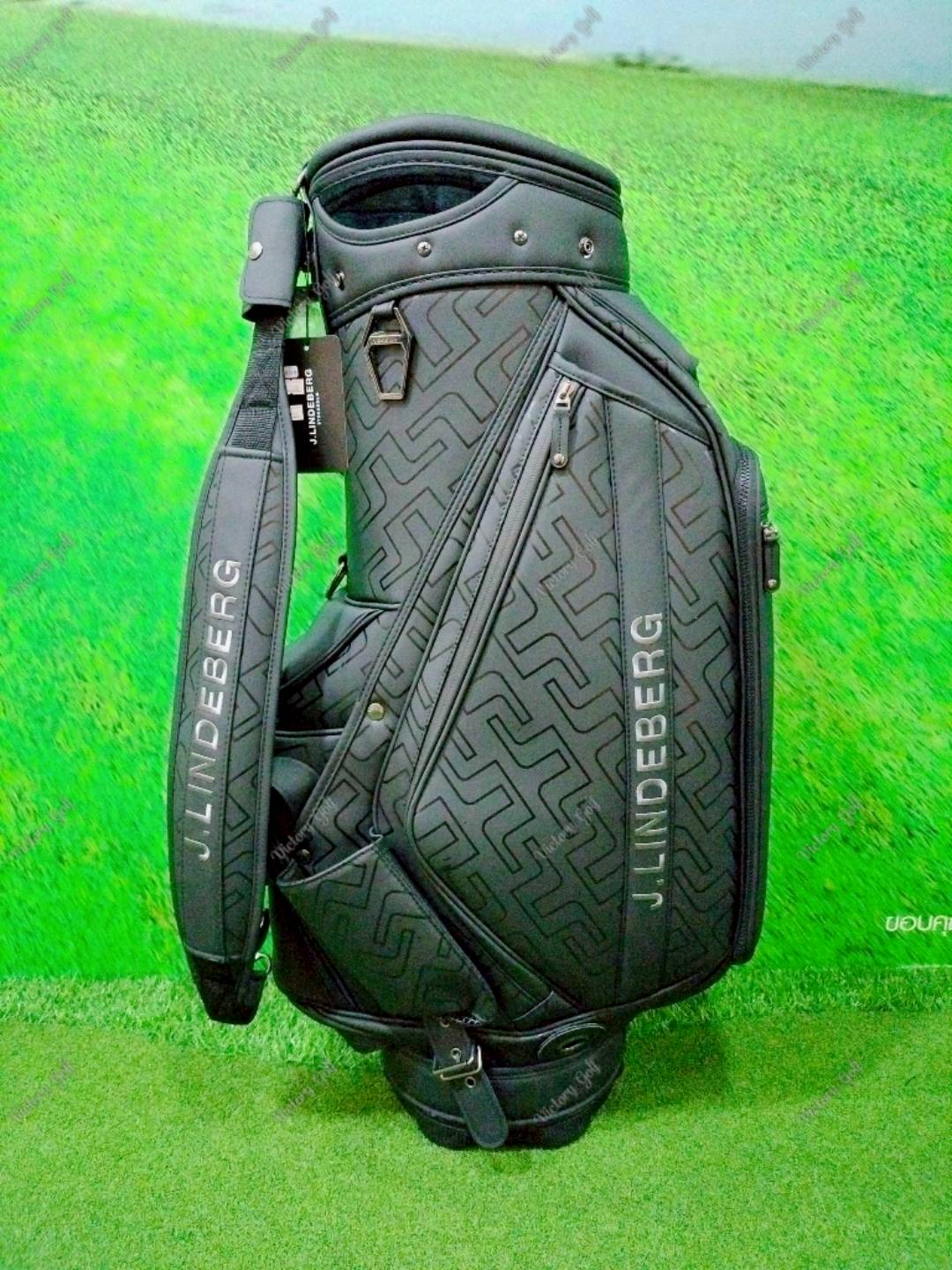 Golf Bag J.LINDEBERG ( PU Material ) 9.5 Black Color