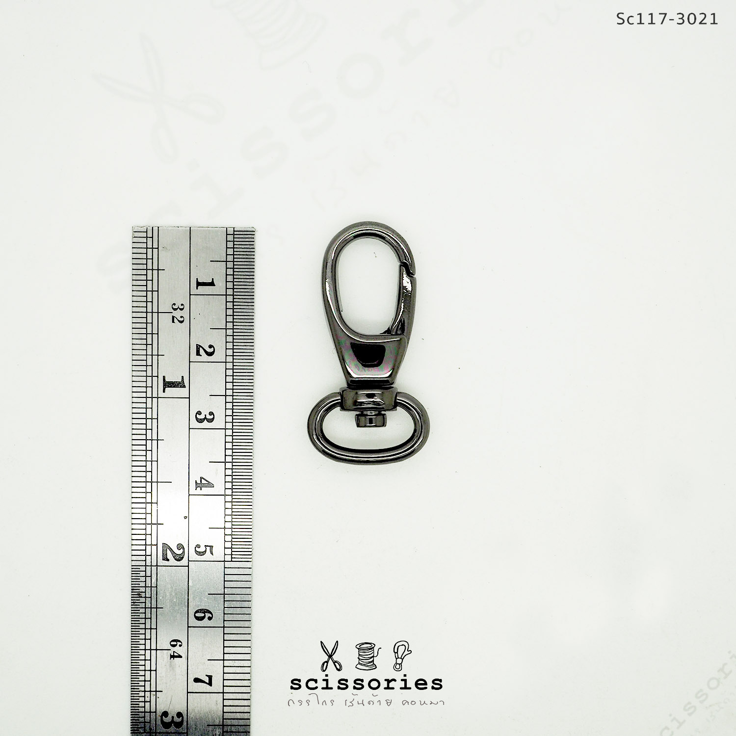 คอหมาเกี่ยว 1.2 cm สีบอนด์ดำ /2 ตัว