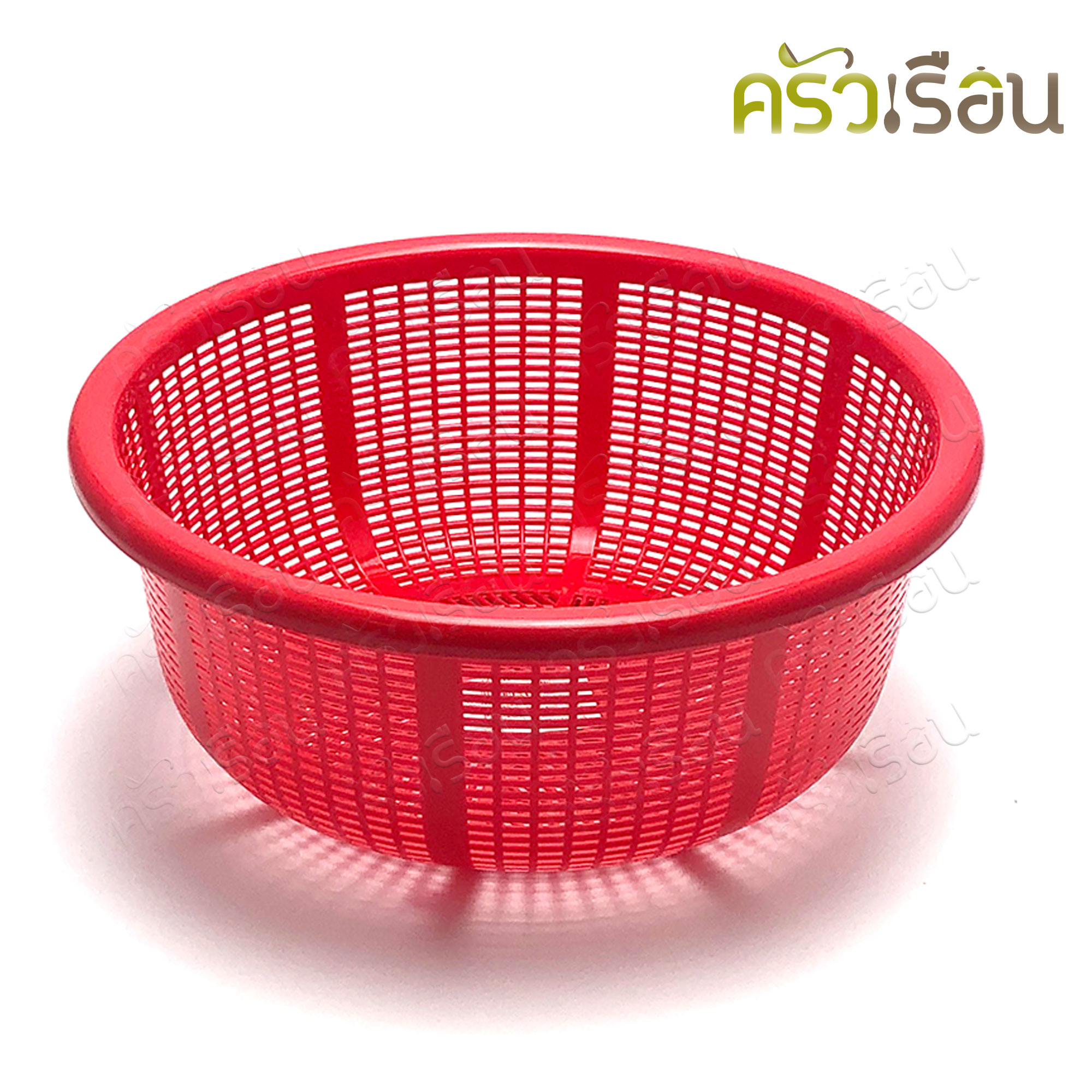 Sahachai ตะกร้าล้างผัก พลาสติก 28 x 12 ซม. No.1928 สหชัย [ราคาต่อใบ คละสี] ตะกร้า กระจาด ตะแกรงกลม