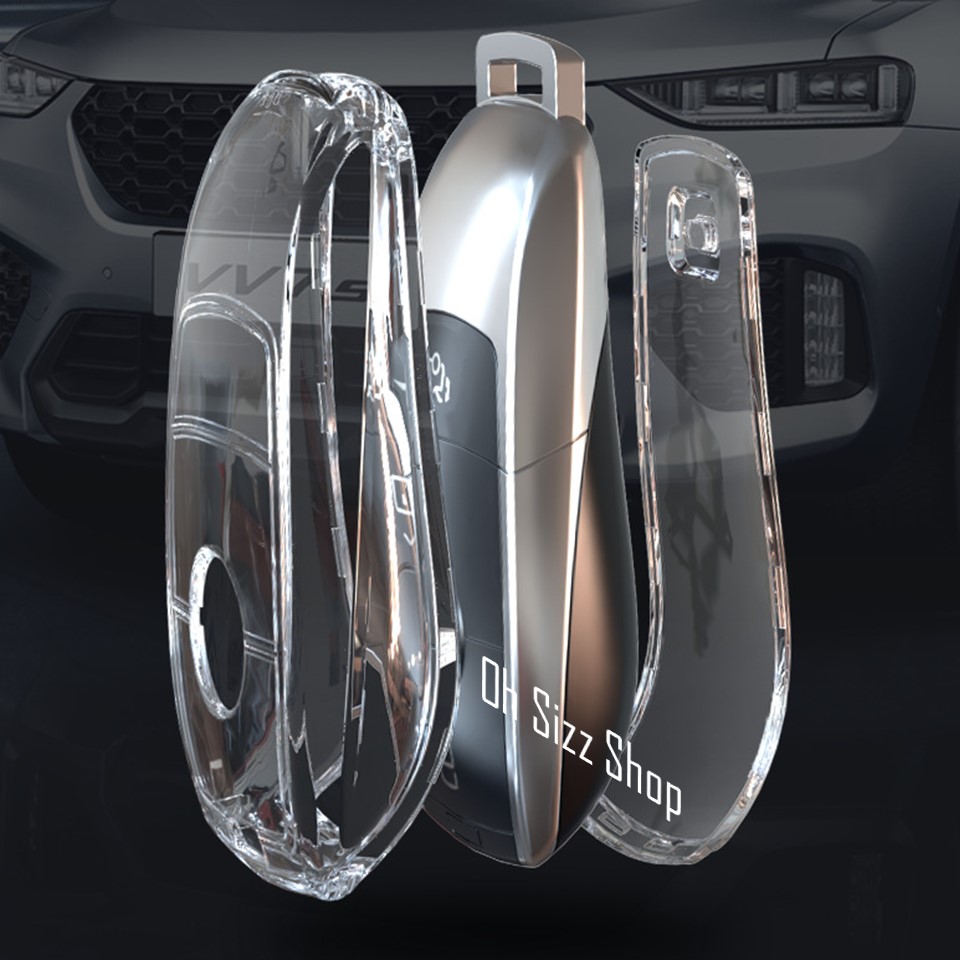 เคสใสซีทรู รีโมทรถ Mercedes Benz แบบบางพิเศษเข้ารูป สวยงาม สัมผัสบางเบา ปกป้องรีโมท (2021 Ultra Thin See Through Transparent TPU Key Case) Mercedes Benz Key Sets E-Class, S Class